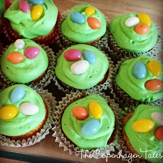 Easter cupcakes 1: Easter nests